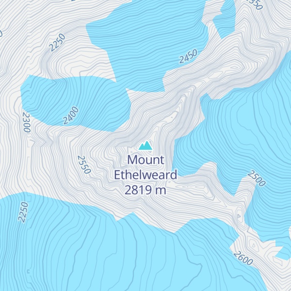 Map of Mount Ethelweard
