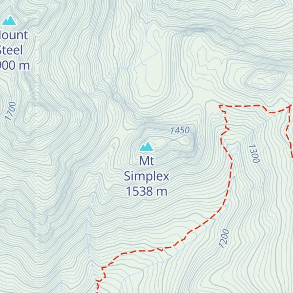 Map of Mt Simplex