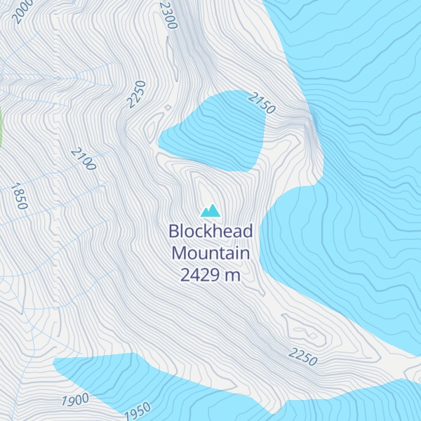 Map of Blockhead Mountain