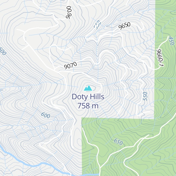 Map of Doty Hills
