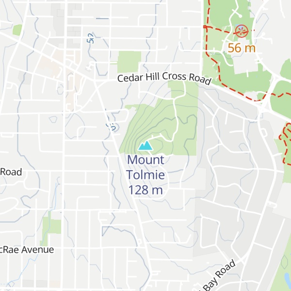 Map of Mount Tolmie