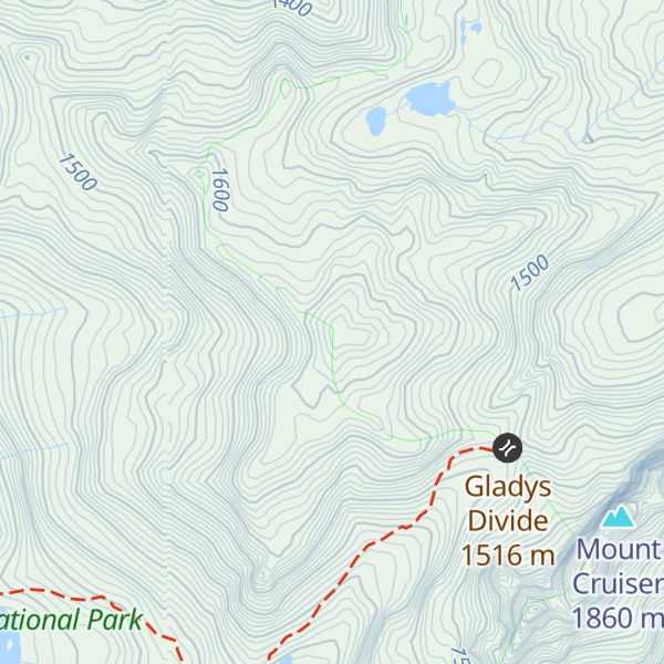 Map of Mount Gladys
