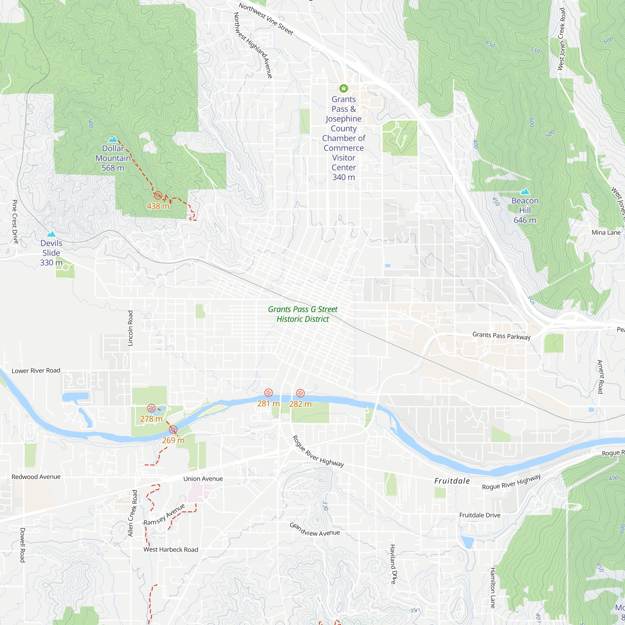 Visit Grants Pass Downtown Welcome Center map