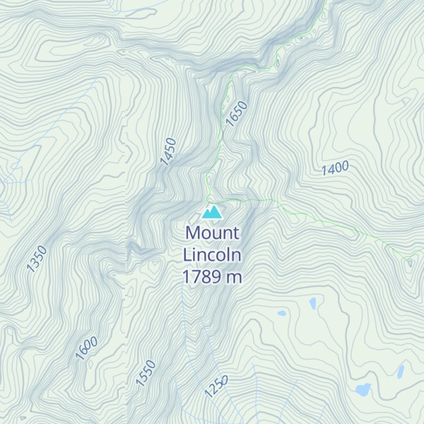 Map of Mount Lincoln