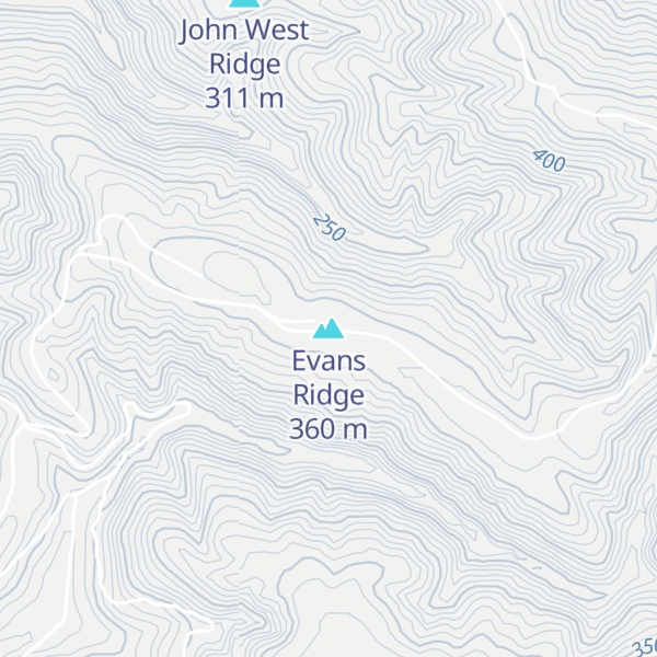 Map of Evans Ridge