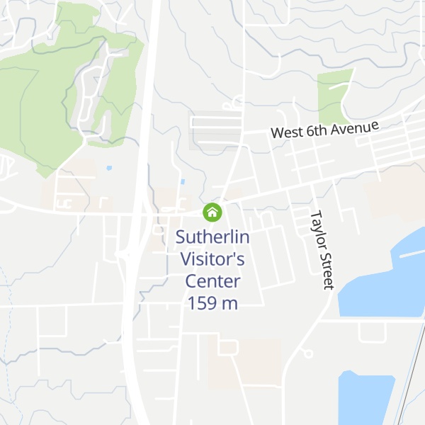 Map of Sutherlin Visitor's Center