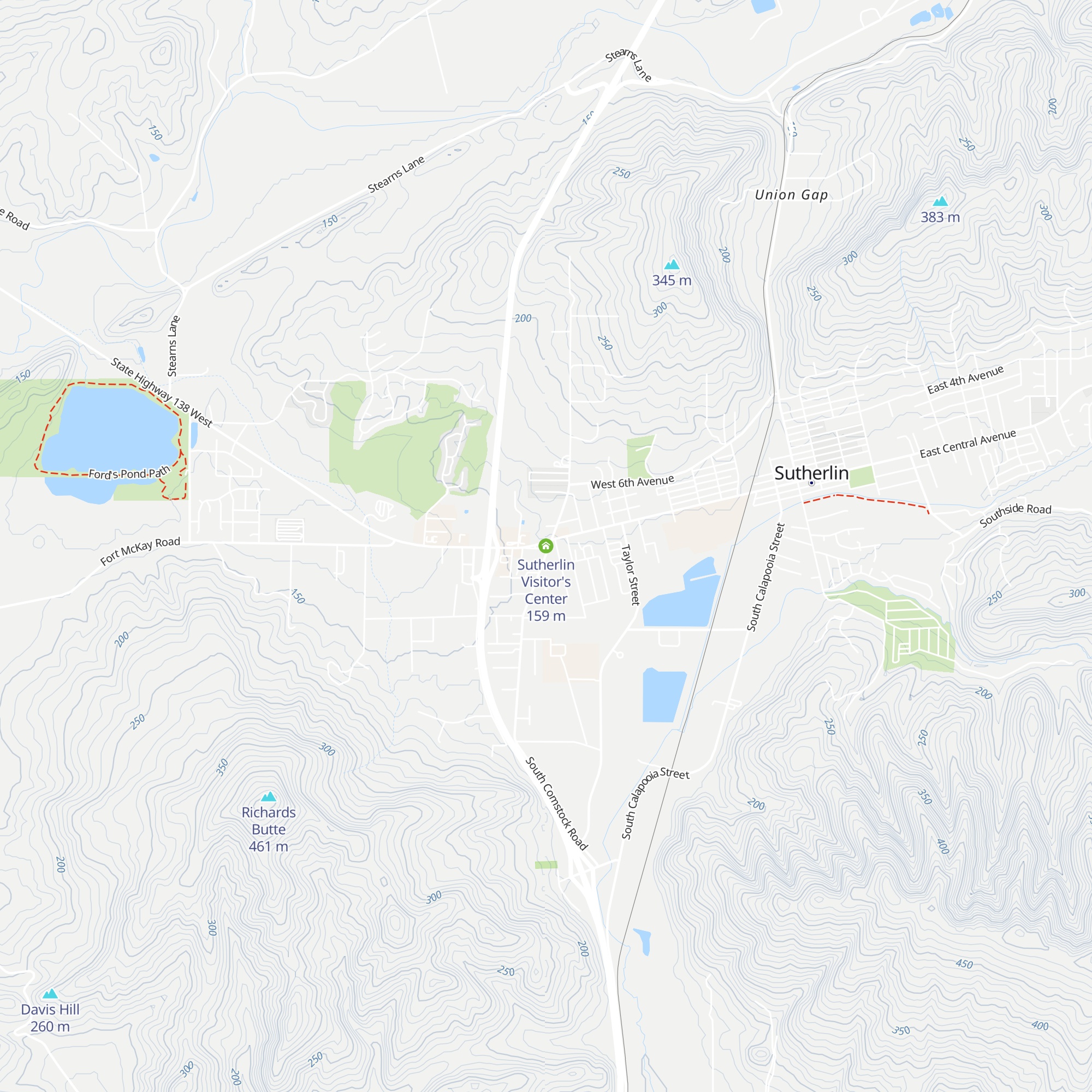 Sutherlin Visitor's Center map