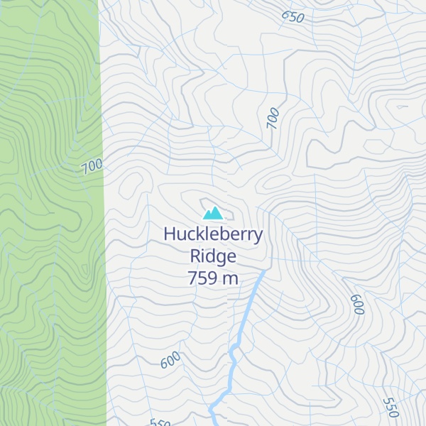 Map of Huckleberry Ridge