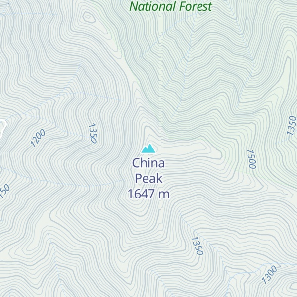 Map of China Peak