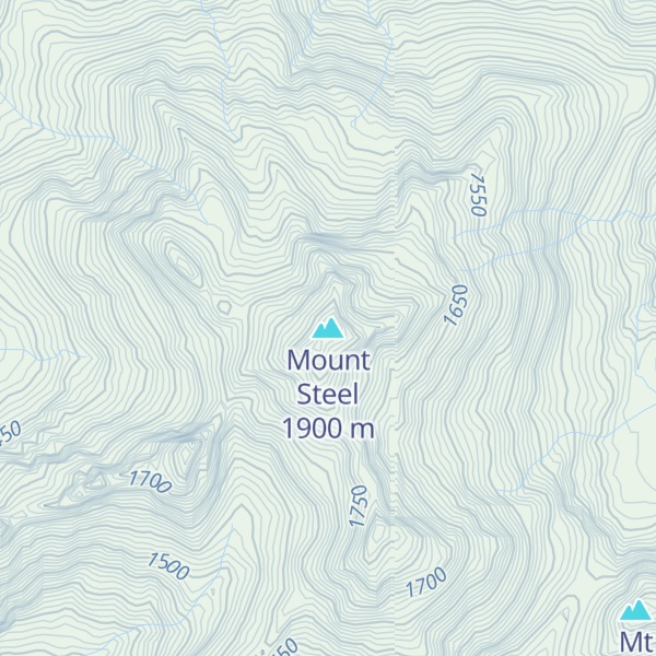 Map of Mount Steel