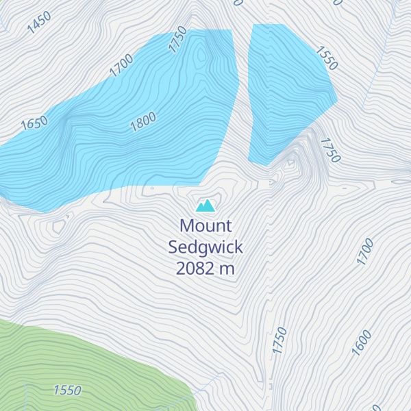 Map of Mount Sedgwick