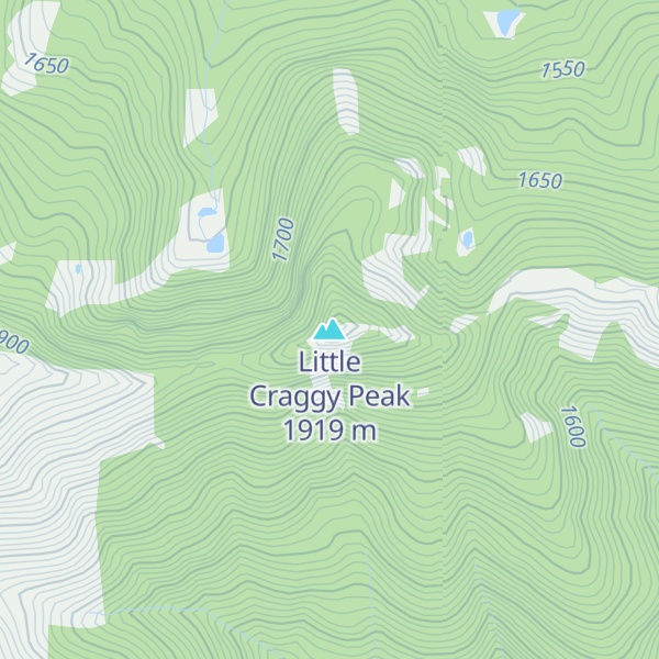 Map of Little Craggy Peak
