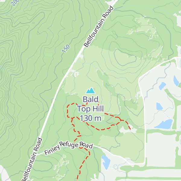 Map of Bald Top Hill
