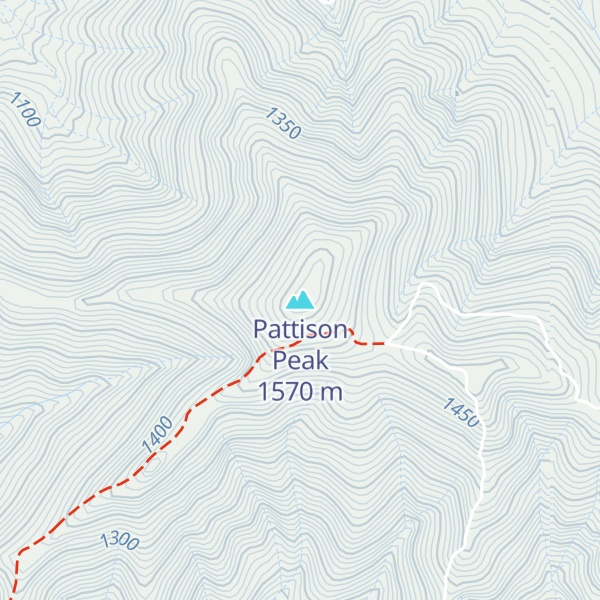 Map of Pattison Peak