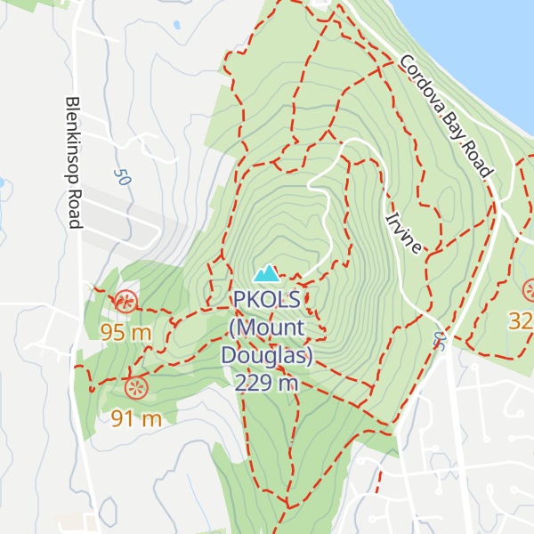 Map of Mount Douglas