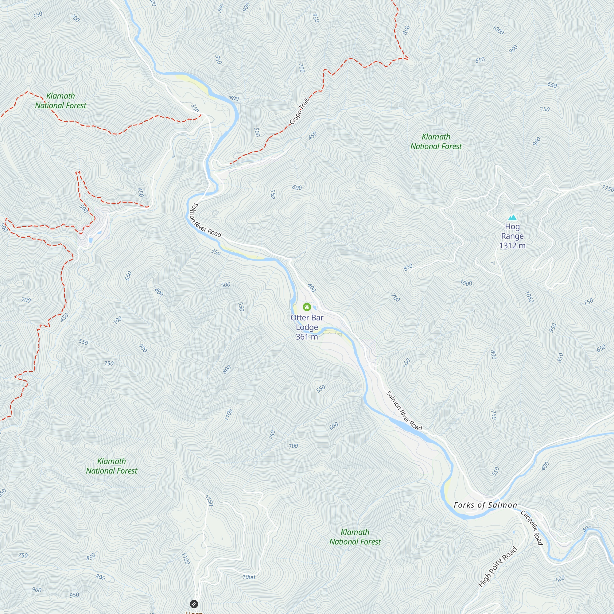 Otter Bar Lodge map
