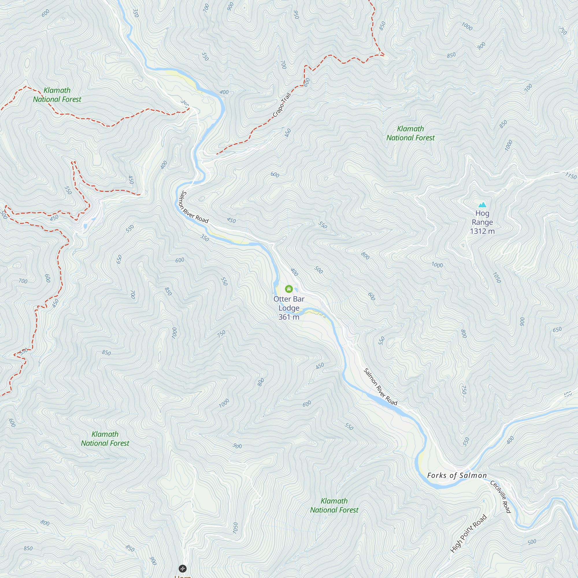 Otter Bar Lodge map