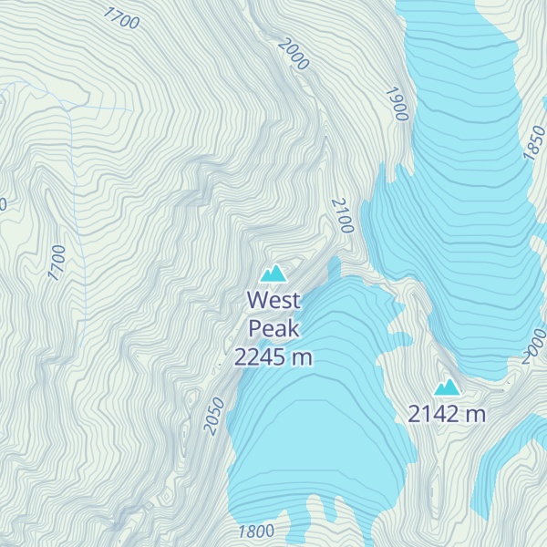 Map of West Peak