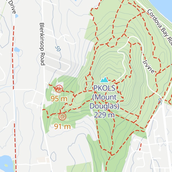 Map of Little Mount Douglas