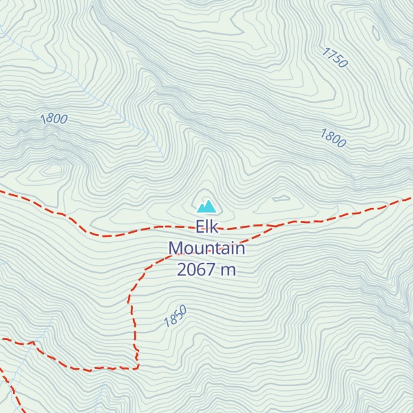 Map of Elk Mountain