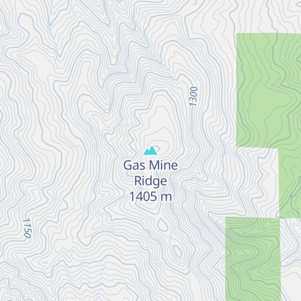 Map of Gas Mine Ridge
