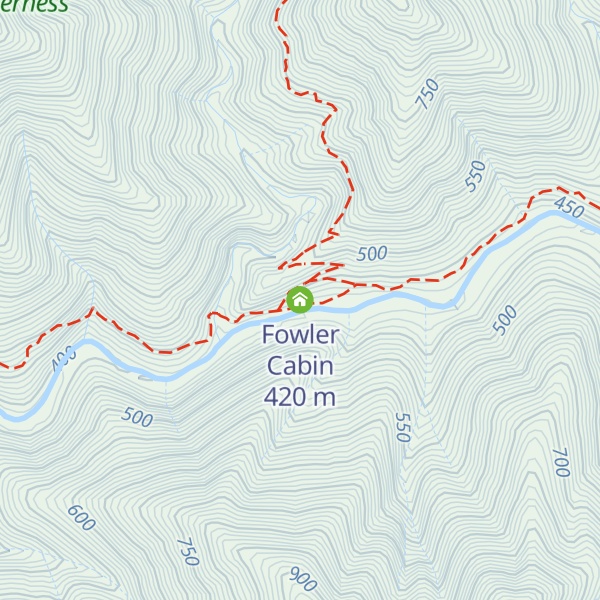 Map of Fowler Cabin