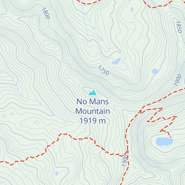 Map of No Mans Mountain