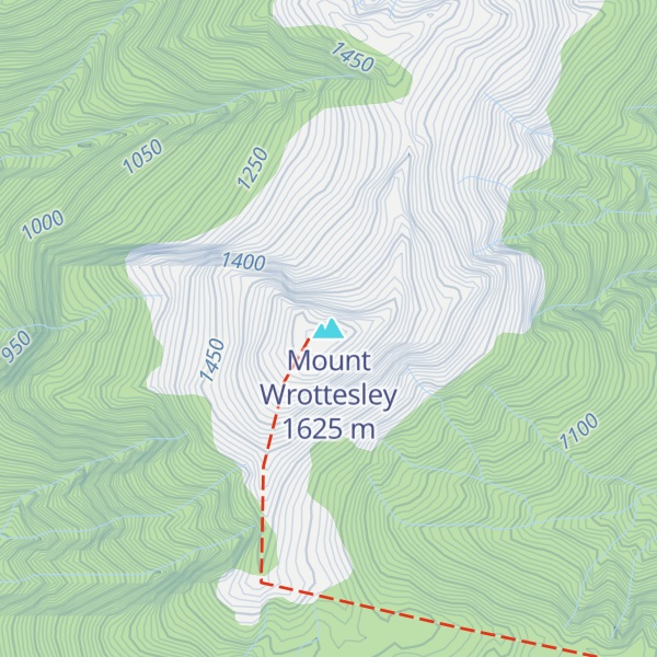 Map of Mount Wrottesley