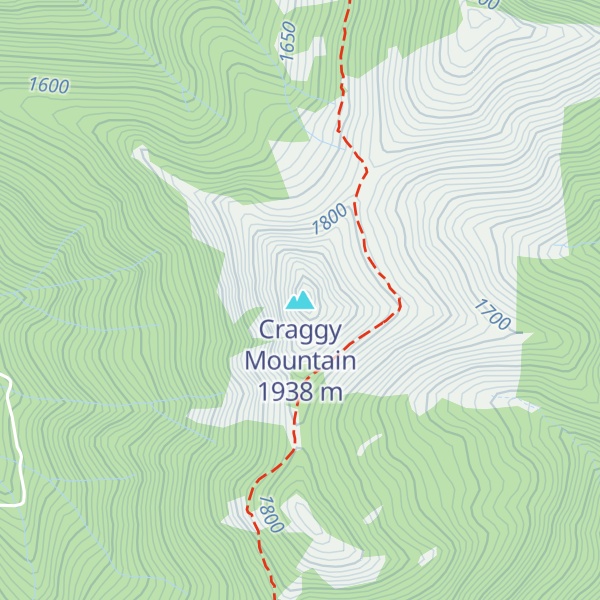 Map of Craggy Mountain