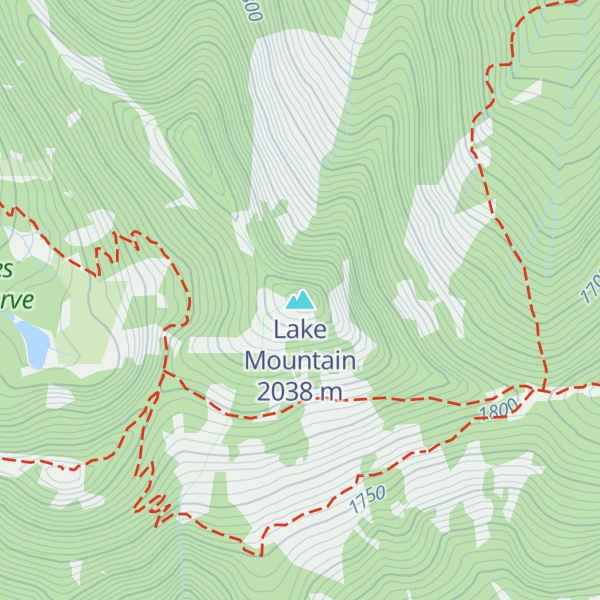 Map of Lake Mountain