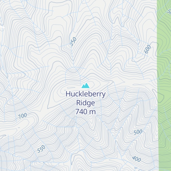 Map of Huckleberry Ridge