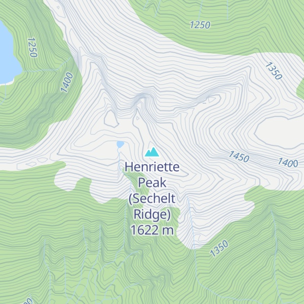 Map of Henriette Peak (Sechelt Ridge)