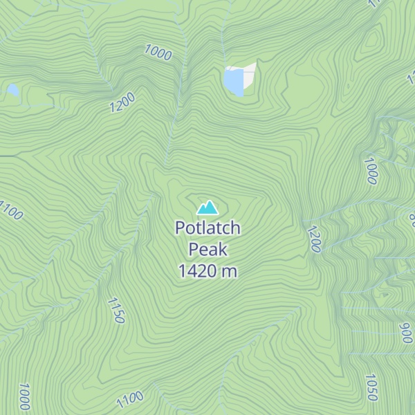 Map of Potlatch Peak