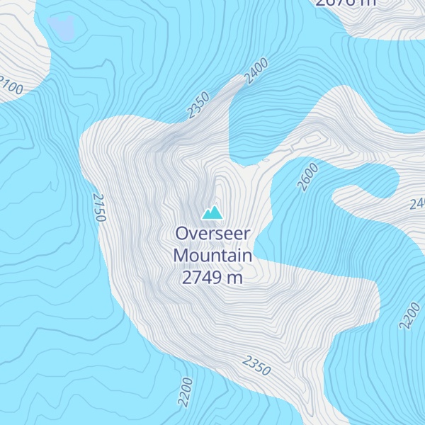 Map of Overseer Mountain