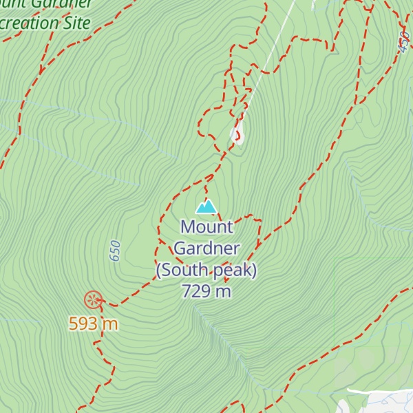 Map of Mount Gardner (South peak)