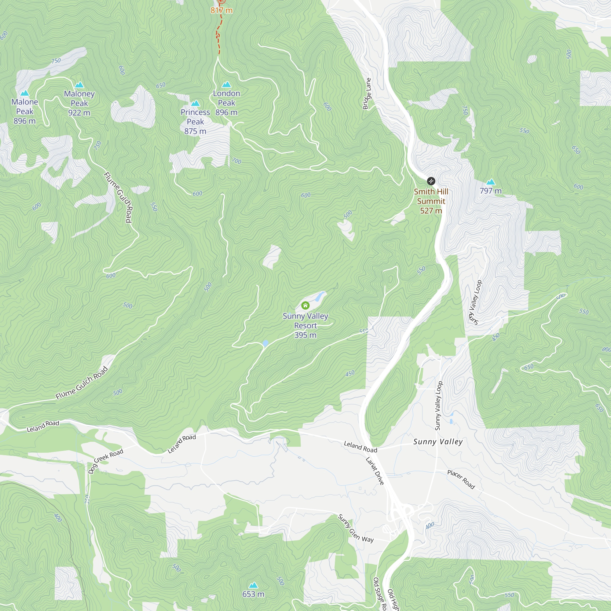 Sunny Valley Resort map