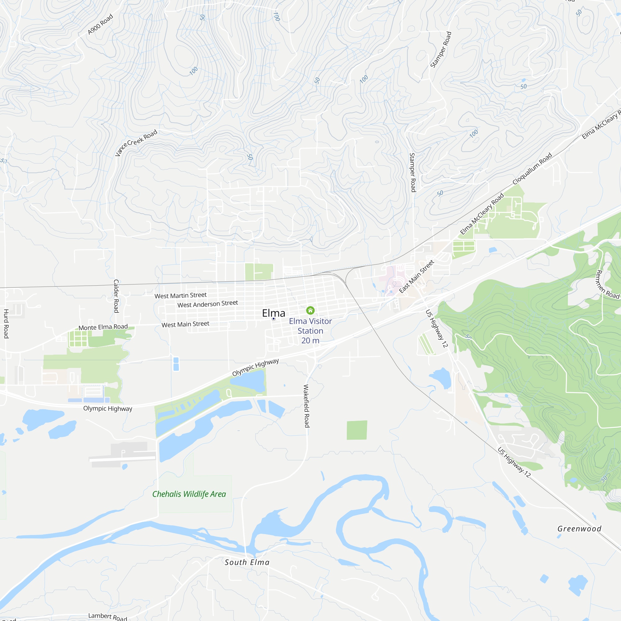 Elma Visitor Station map