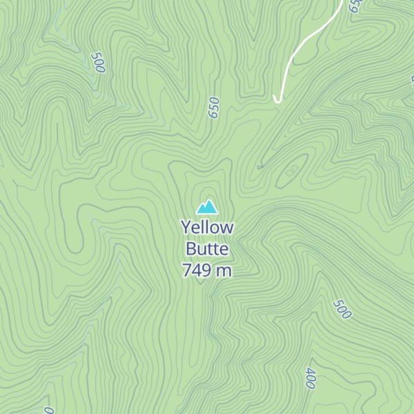 Map of Yellow Butte