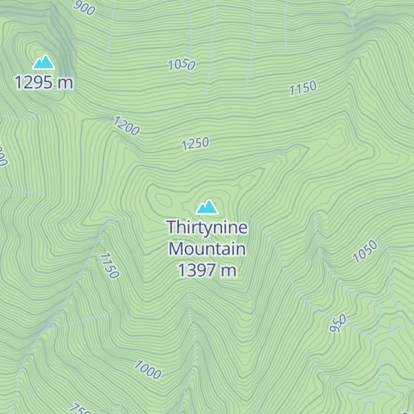 Map of Thirtynine Mountain