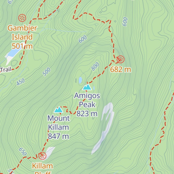 Map of Amigos Peak