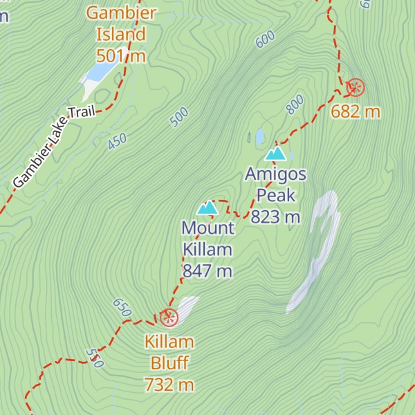 Map of Mount Killam