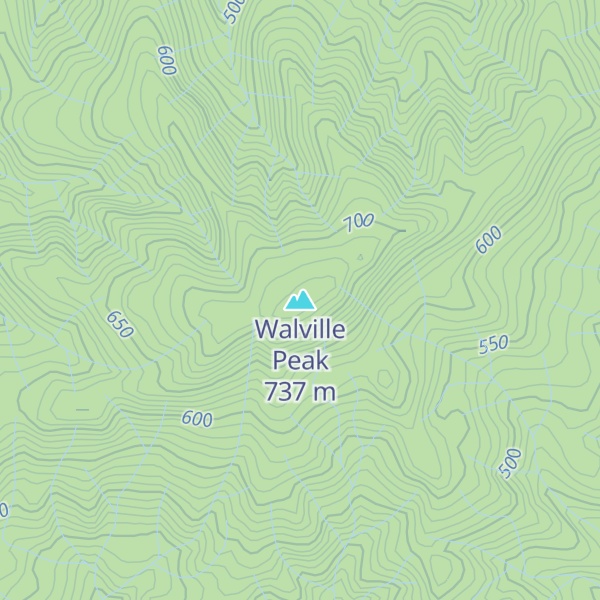 Map of Walville Peak