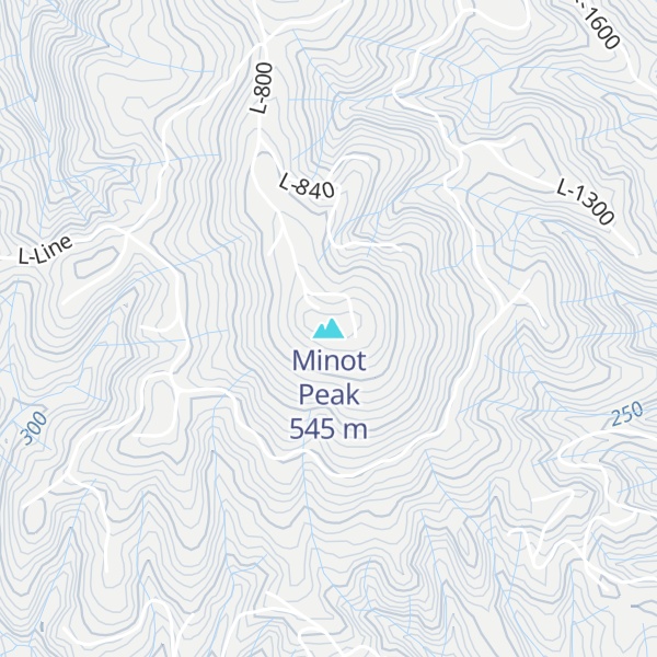 Map of Minot Peak