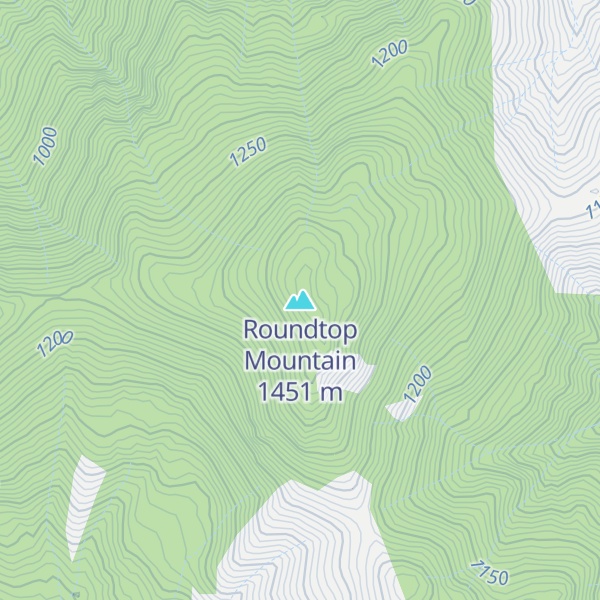 Map of Roundtop Mountain