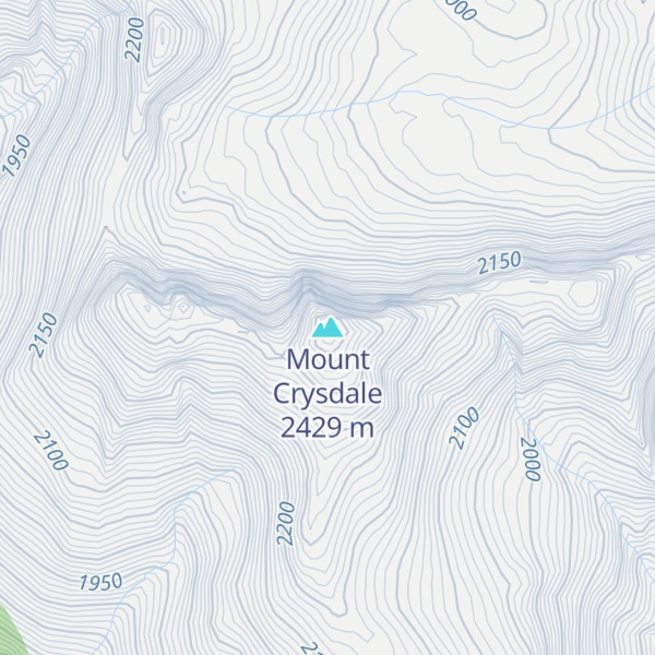 Map of Mount Crysdale