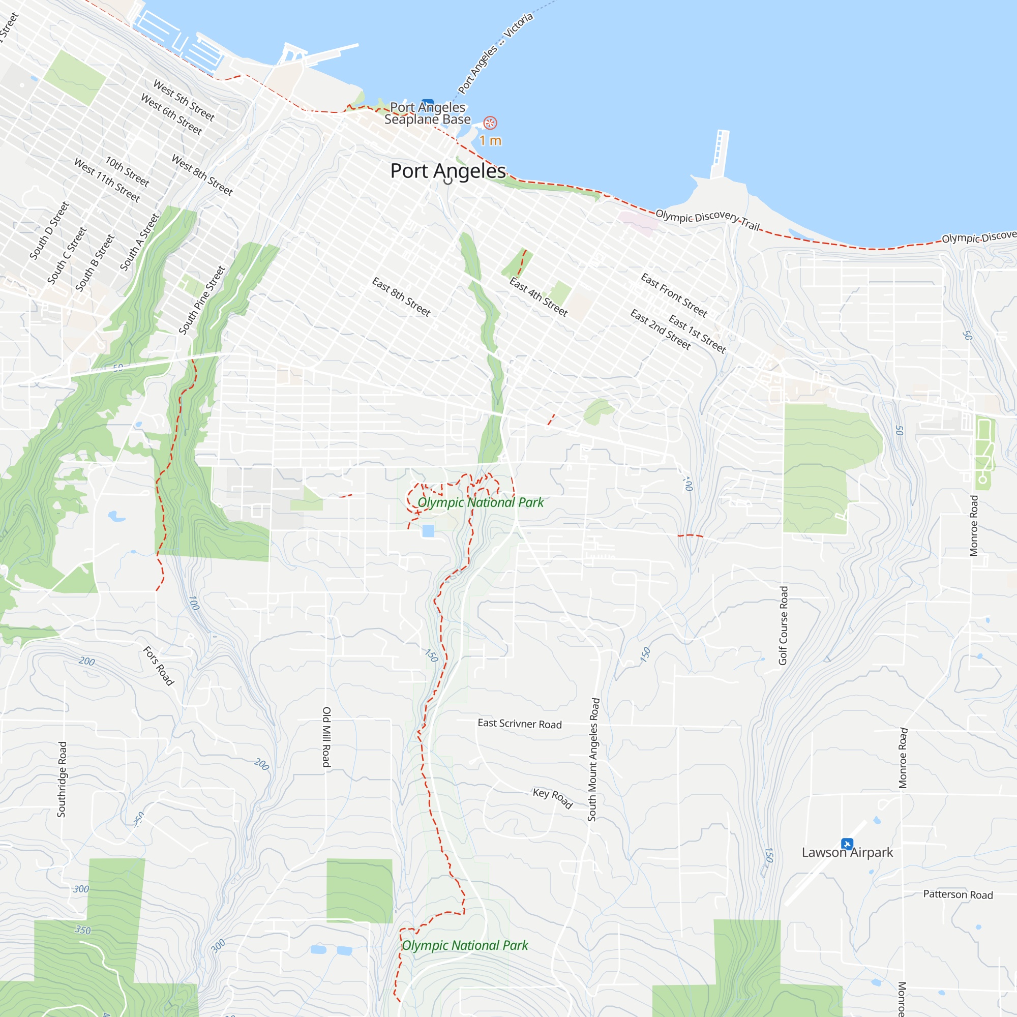 Olympic National Park Visitor Center map