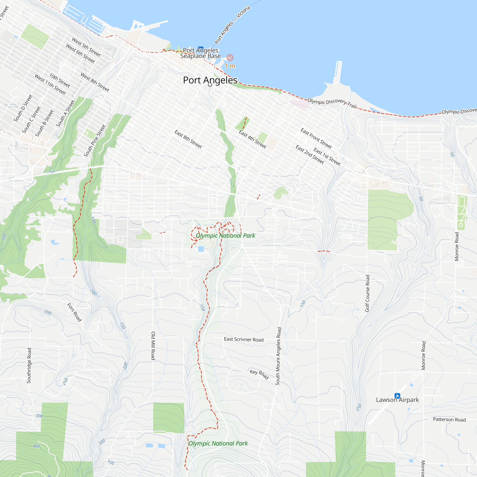 Olympic National Park Visitor Center map