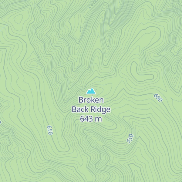 Map of Broken Back Ridge
