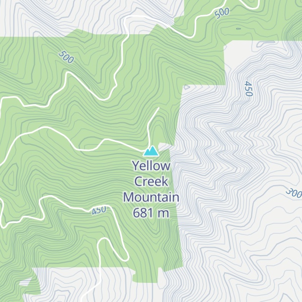 Map of Yellow Creek Mountain