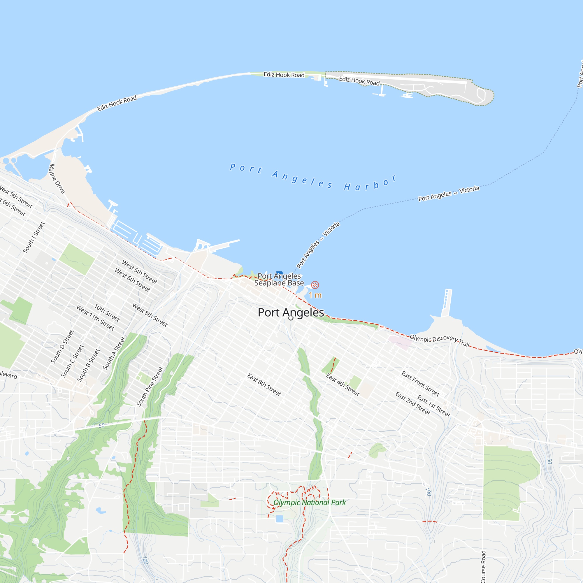 Port Angeles Visitor's Center map